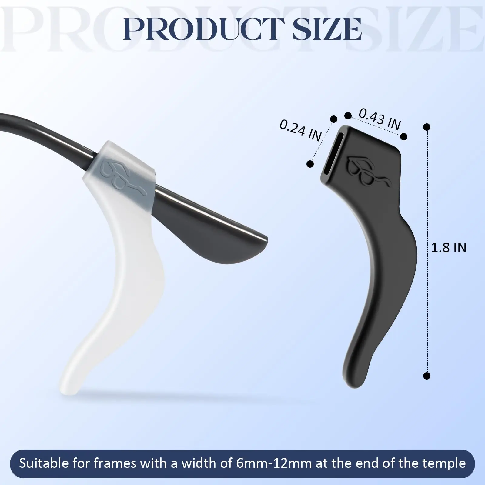 10-20Pcs Soft Silicone Glasses Ear Hooks Anti Slip Elastic Ear Clips Comfortable Eyeglass Temple Covers for Sports Daily Use - Detail 1