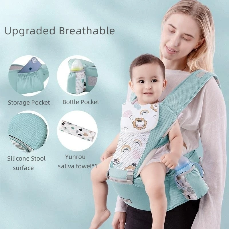 Ergonomic Newborn Baby Carrier Sling Wrap Backpack Month Swaddle For 6 to 36 Infant Front Facing Kangaroo For Baby Waist Stool