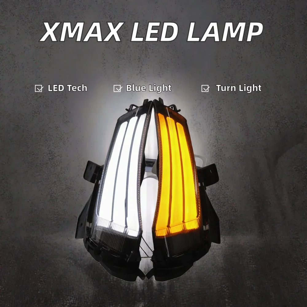 

JPA XMAX 250 300 2017 2019 Motorcycle LED Blue 4 Lens Turn Signal Lamp Replacement Left Right Indicator Blinker New！！