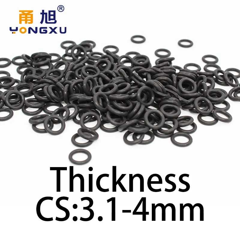 O-ring thickness 3.1/4mm CS NBR Nitrile sealing temperature resistant gasket rubber ring complete in specifications.-.