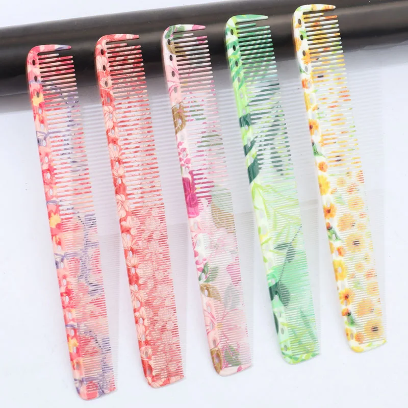 

Double-Sided Floral Hair Cutting Comb, Wide/Fine Teeth, Men's Fading & Women's Styling, Effortless Detangling