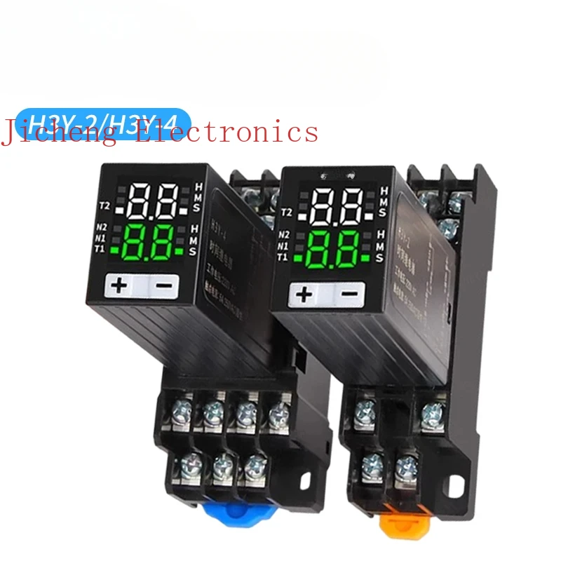 

1PCS JSZ6 small digital display H3Y-2/4 double time relay cycle time with base control delay 12V24V220V