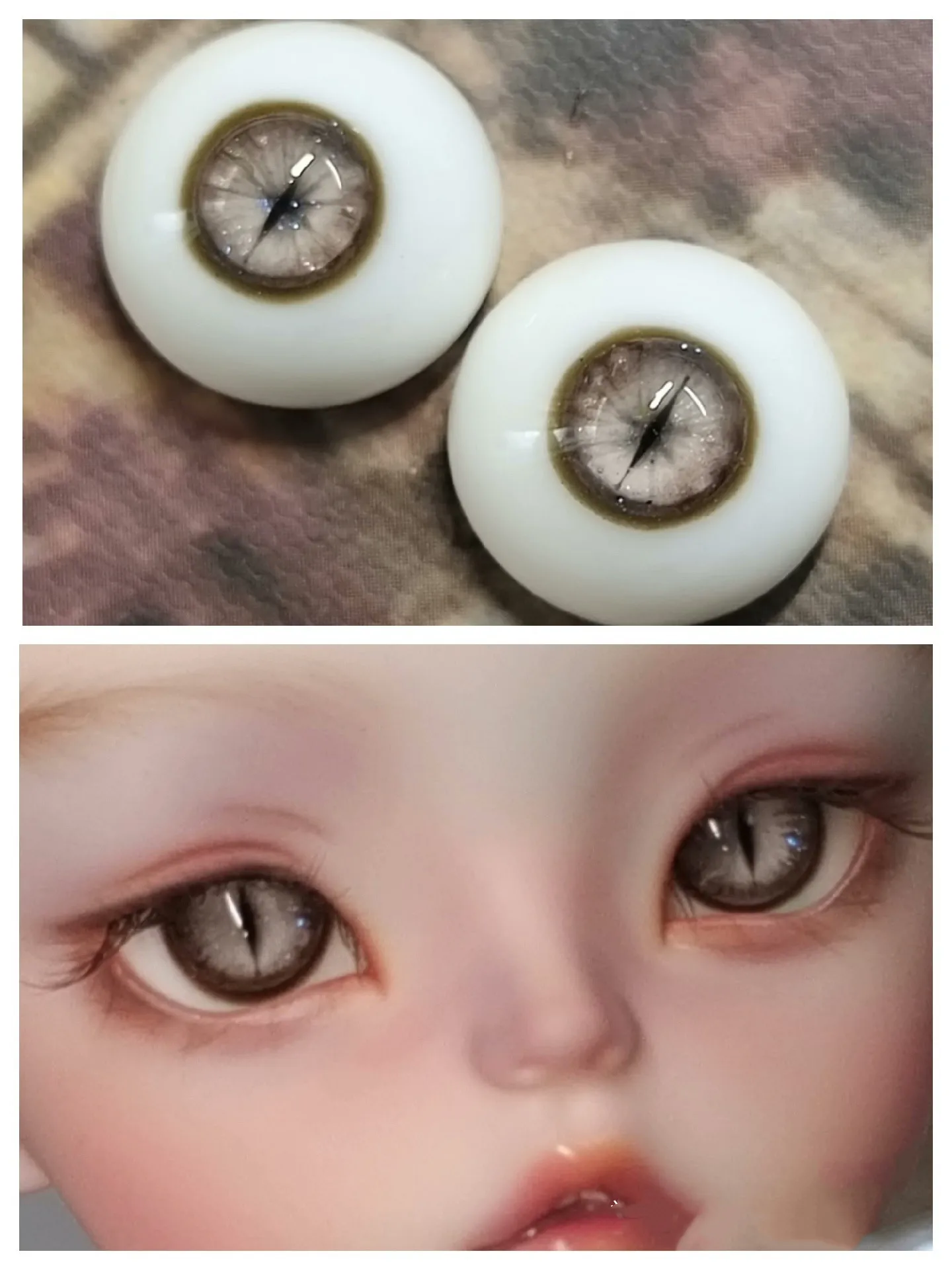 Red Pupil, BJD Doll Craft Eyes, Multi-Color Beast Pupil 