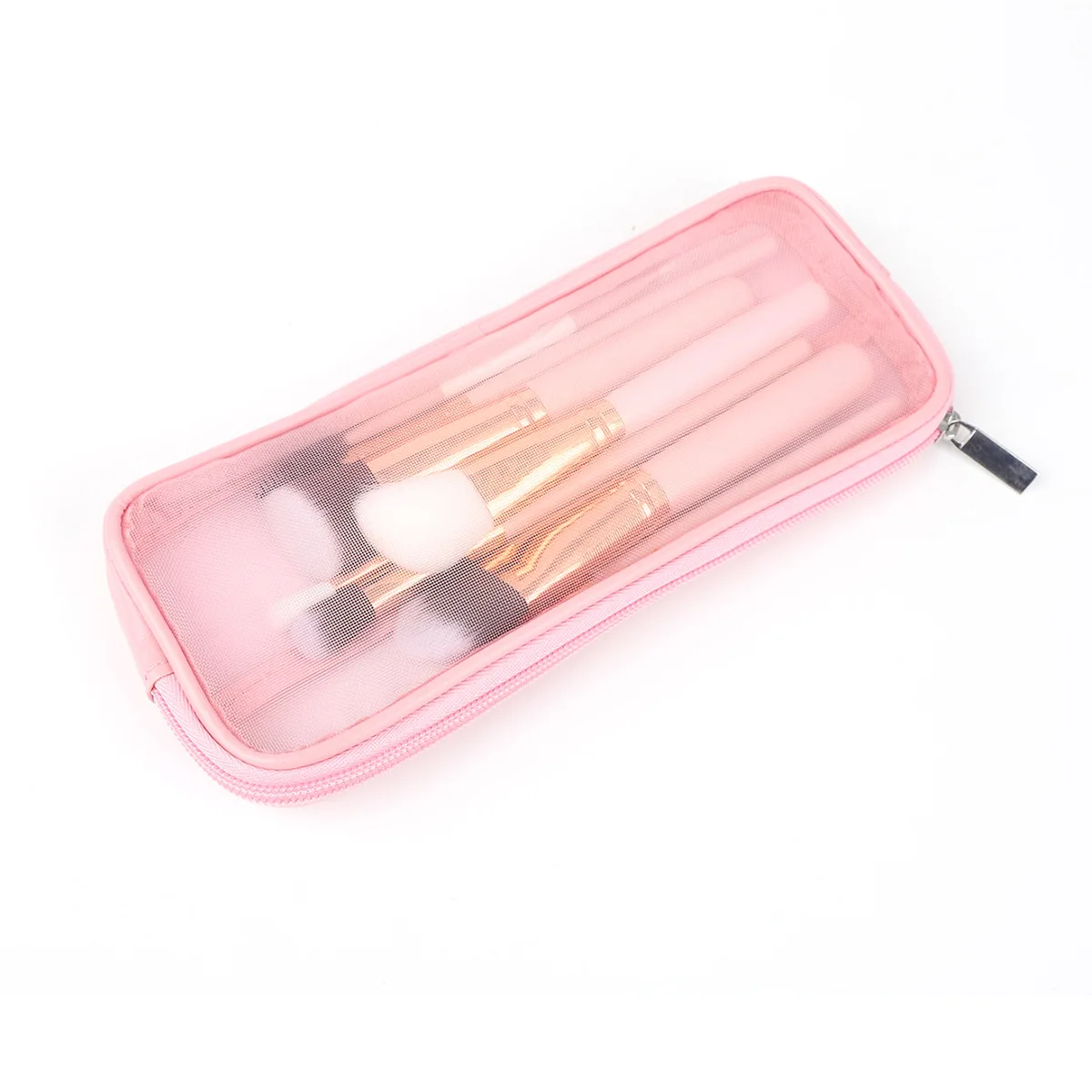 Escova de maquiagem caso de viagem cosméticos saco de higiene pessoal organizador para homens mulheres ferramentas de beleza malha dopp kit bolsa lavagem acessórios de armazenamento