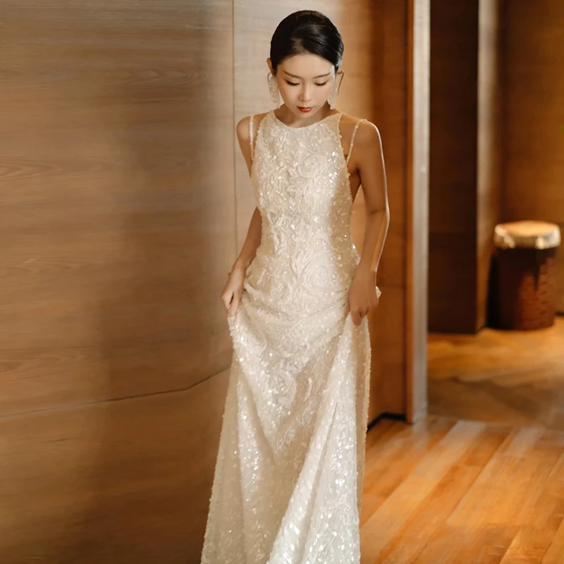 

Элегантное свадебное платье для невесты для церемонии на открытом воздухе, вечернее бальное платье