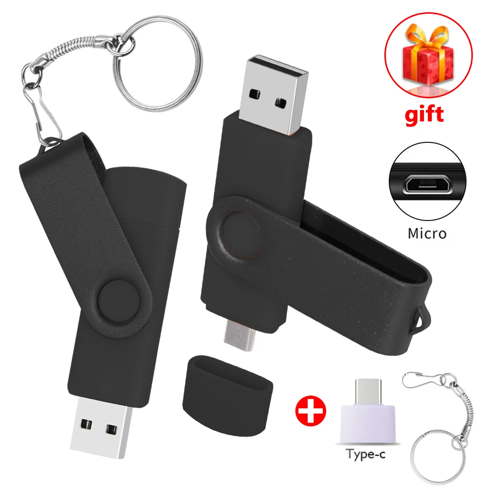 Multifunction USB flash drive OTG 2.0 high Speed  pen drive 64GB 32GB 16GB 8GB 4GB external storage double Application Micro USB