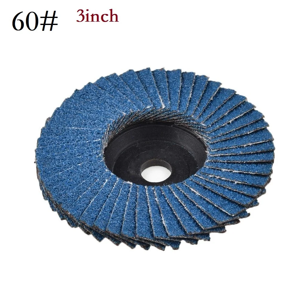 1Pc 3 Inch Grinding Wheel Flap Disc Zirconium Corundum 40/60 Grit Angle Grinder Accessories For Carbon Steel Alloy Steel