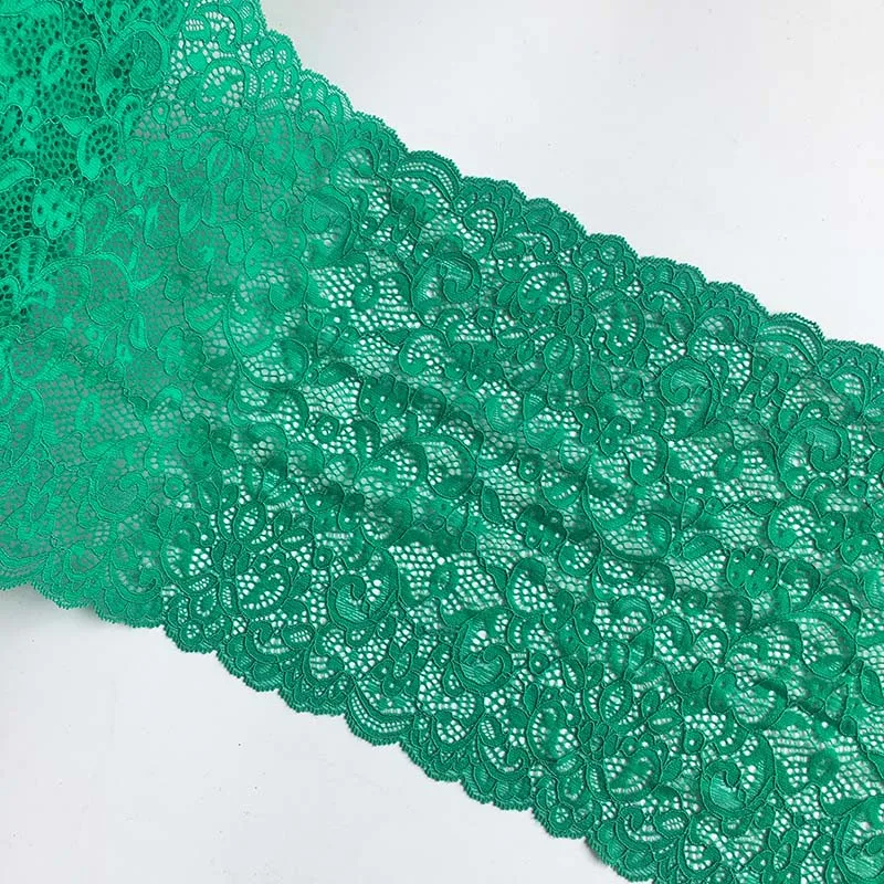 Stretch Elastic Lace Trims para costura lingerie, verde, roupa interior, sutiã, vestido de dança, decoração, 30 jardas, 2024, 2024