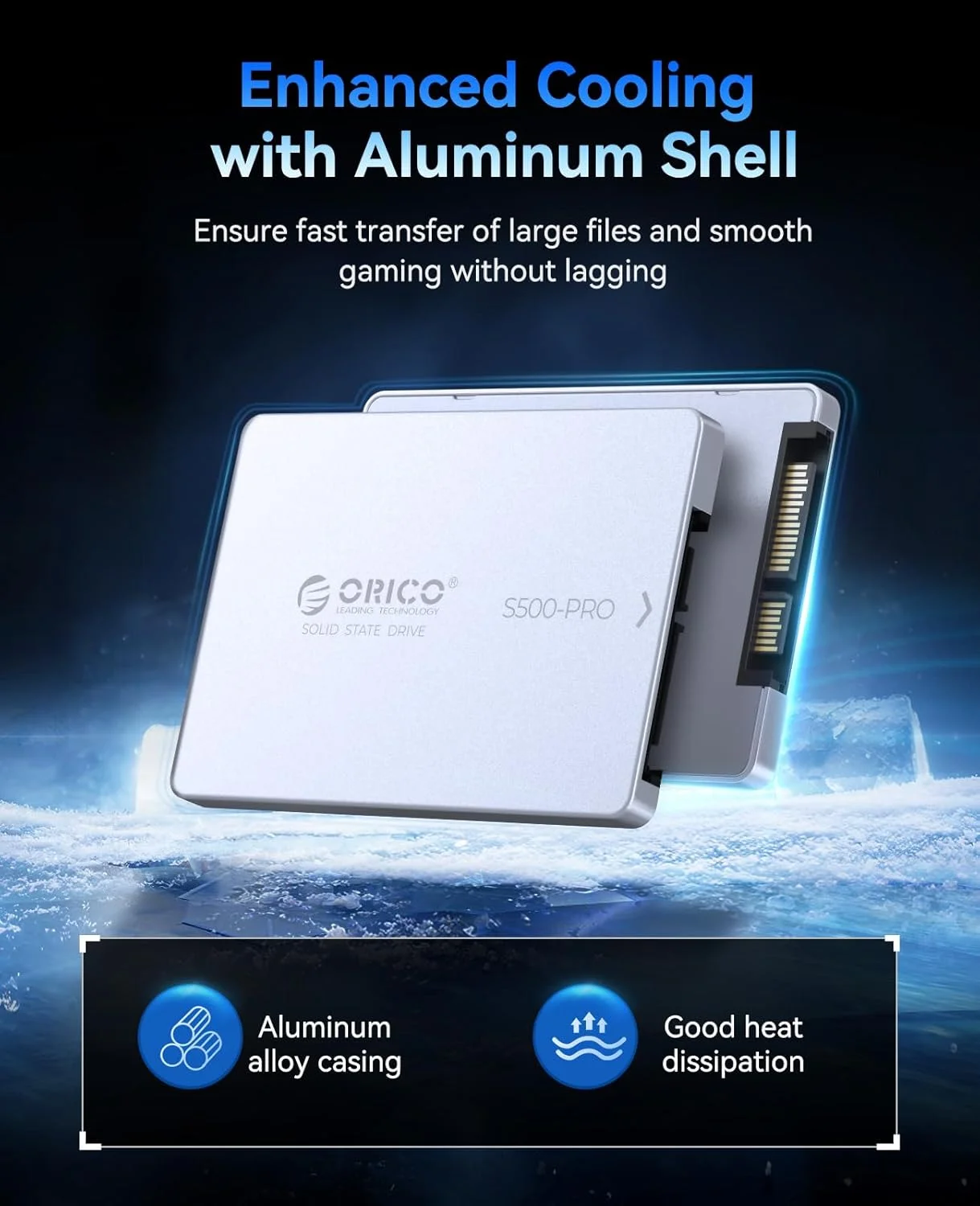 ORICO 2.5インチ SATA SSD S500-PRO 動作確認済 ORICO SATA III SSD 2.5” Internal Solid State Drive Aluminum NAND