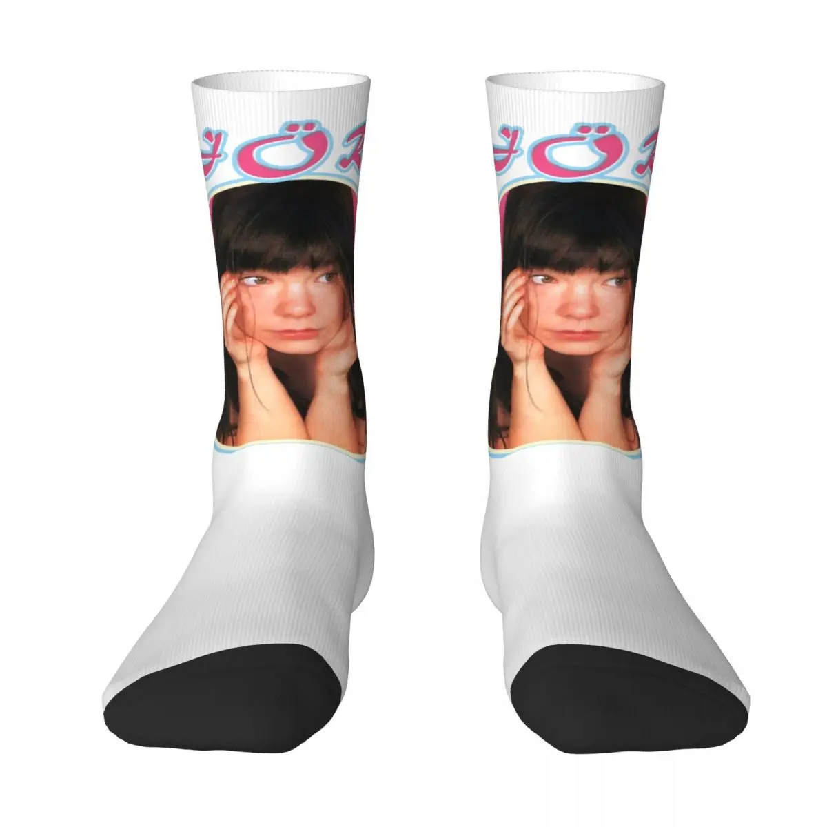 Unisex Men Socks Bjork Circle Tee Music Album Fashion Stockings Spring Elegant Comfortable Socks Graphic Outdoor Anti Sweat Sock