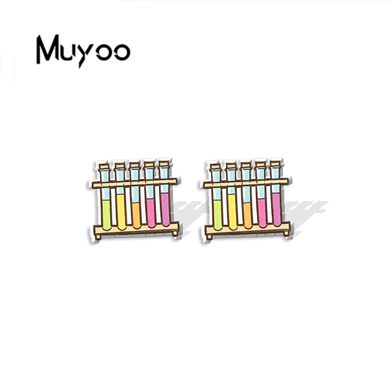 2022 New Arrival Fashion Science Mathematical Math Mixed Things Handcraft Cartoon Epoxy Acrylic Stud Earrings