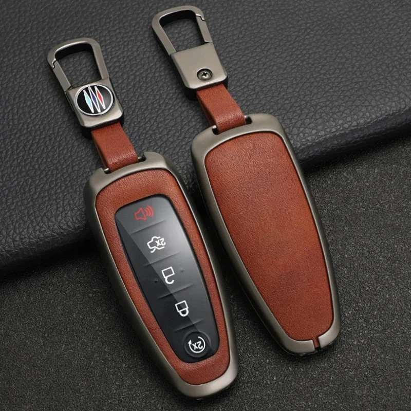 New Alloy Car Remote Control Key Case Cover Shell Fob Holder For Ford Focus Edge Explorer Expedition C-Max Escape Flex Keychain