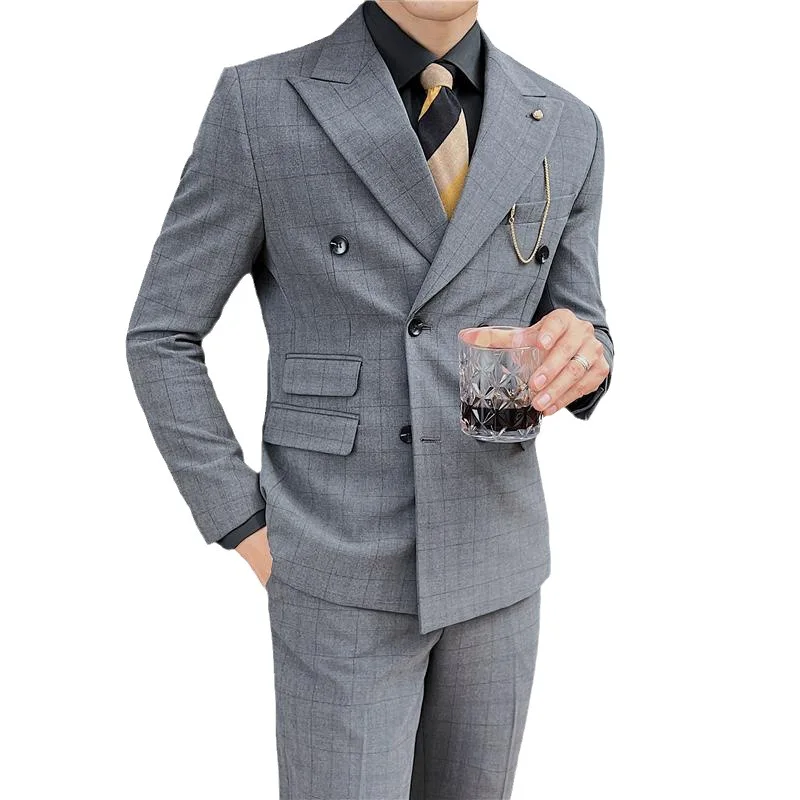 Men's casual double-breasted suits