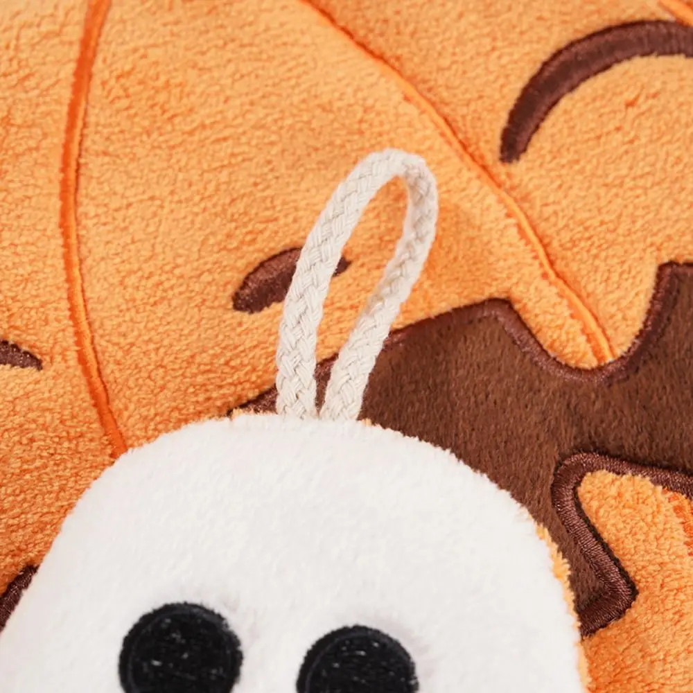 Soft Coral Fleece Halloween Pumpkin Hand Towel Absorbent Black Cat/Ghost Cartoon Cleaning Towels Hangable Kitchen Towels