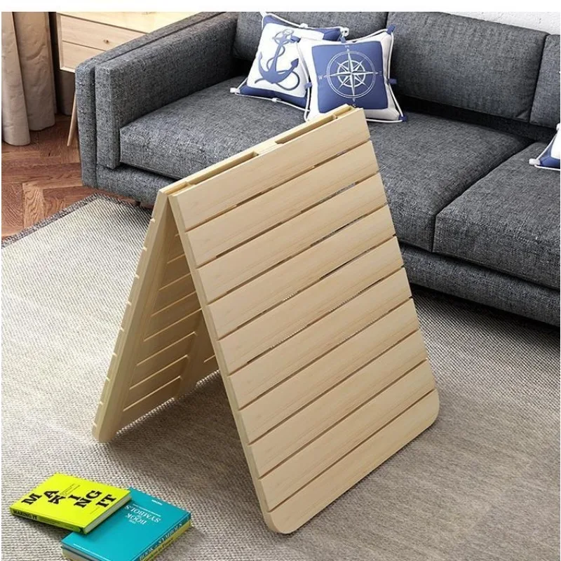 Solid wood folding bed board row skeleton lumbar spine hard mattress single sofa wooden board mattress hard bed board