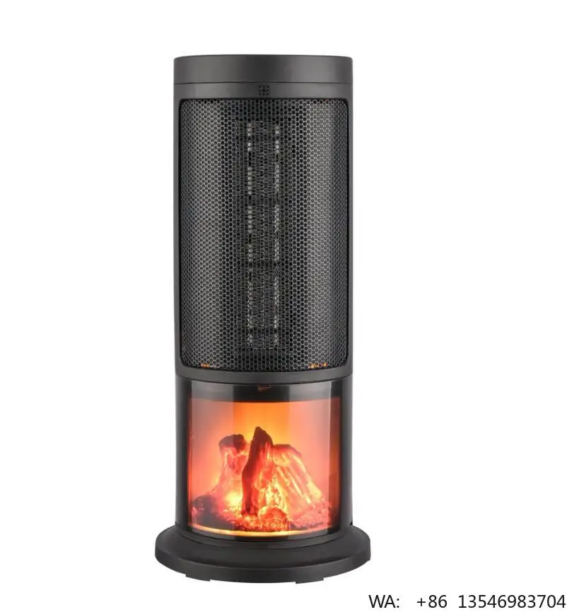 PTC Ceramic Fireplace 3D Frame Electric Portable Tower Heater With Fire Effect Room Heater