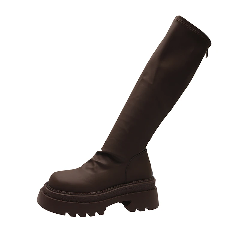 Autumn Winter Slim Women Knee High Boots Female Platform Thick Bottom Long Booties Zapatos De Mujer image 6