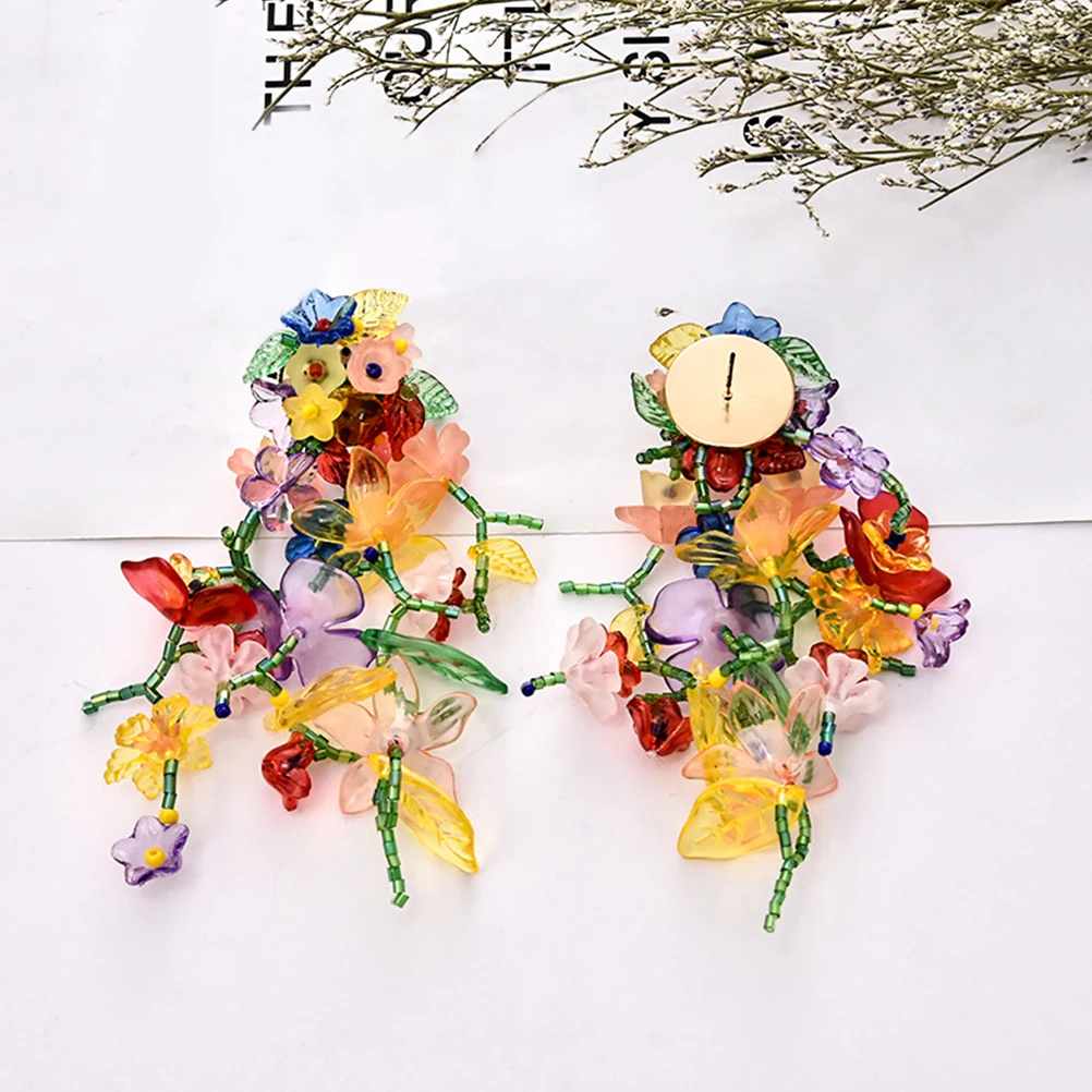 

Colorful Love Earrings Jewelry for Women Leaf Dangle Women's Drop & Tropical