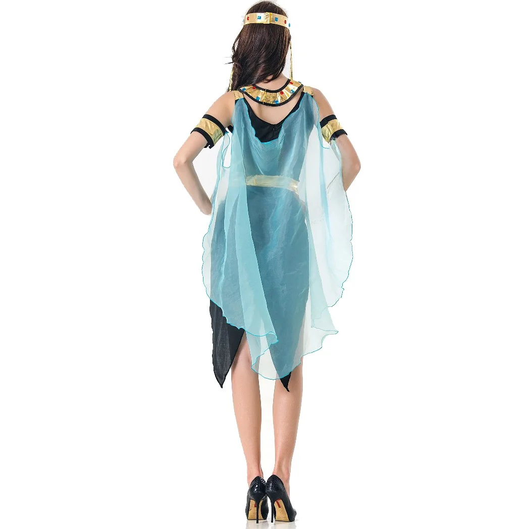 زي كليوباترا المثير لعيد الهالوين، زي تنكري لإلهة الإثارة، زي مسرحي مثير للسيدات، ملابس نسائية تقليدية صينية عرقية