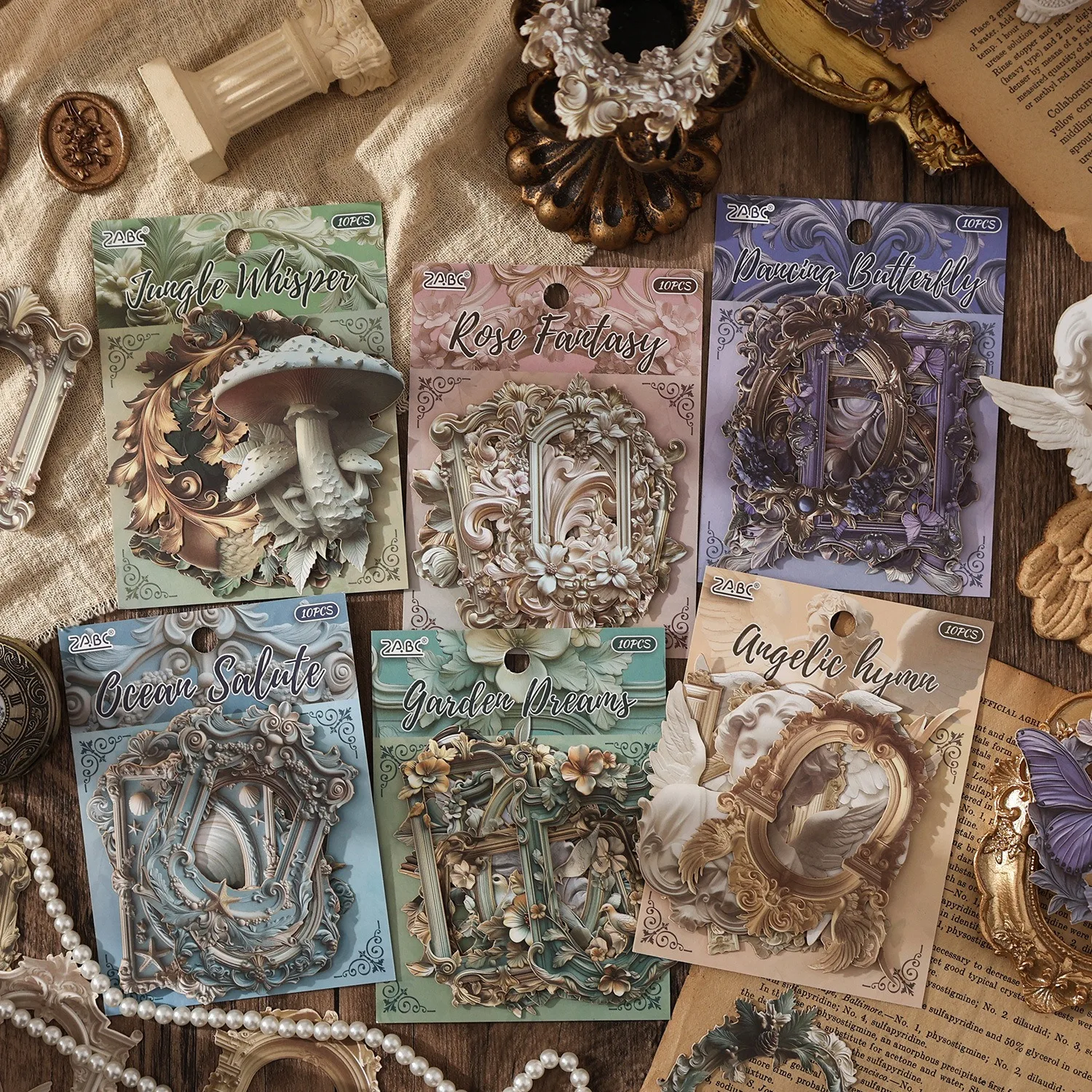 Vintage European Style Stickers for Journaling and Scrapbooking Kids Craft Supplies