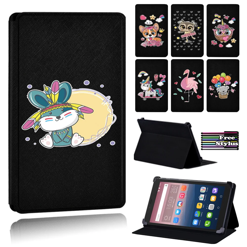 For Alcatel OneTouch PIXI 3 7.0 Inch/8.0 Inch/10 Inch/Alcatel OneTouch Pixi 4 7 Inch Shockproof Print Leather Tablet Case+ Pen