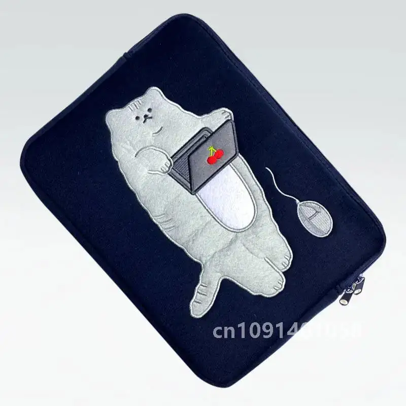 Ins Cute Laptop Sleeve Carring Case 11 12 13 14 15 15.6 16 Inch Cartoon Cover Macbook Air Ipad Accessories Computer Bag Women