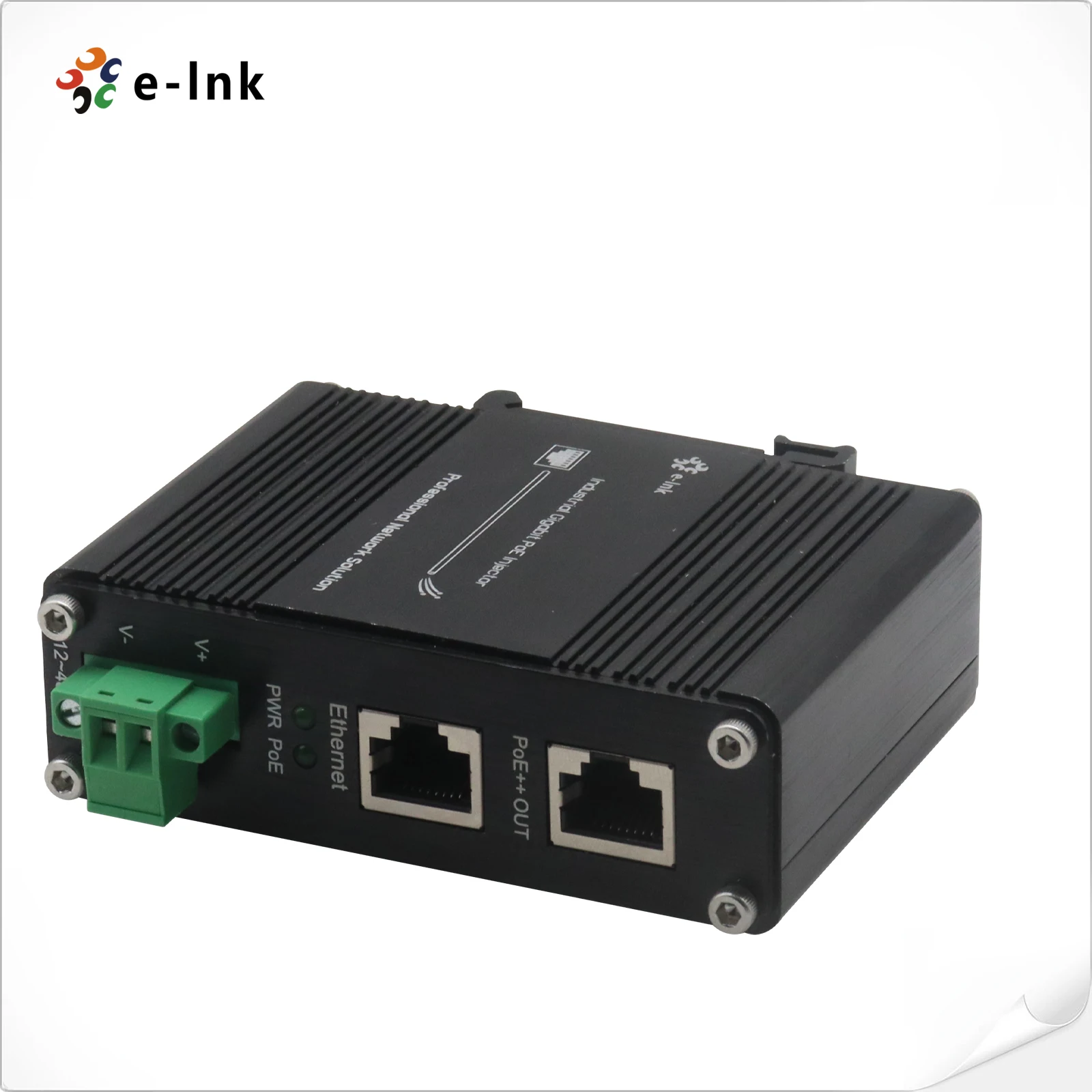 อินเจคเตอร์ PoE กิกะบิตอุตสาหกรรม 10/100/1000Mbps 12-48V DC 95W