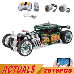 NEW 10509 Technical Remote Control Vintage Car Toys MOC T50 Classic Car Set Building Blocks Bricks For Kids Christmas Gifts