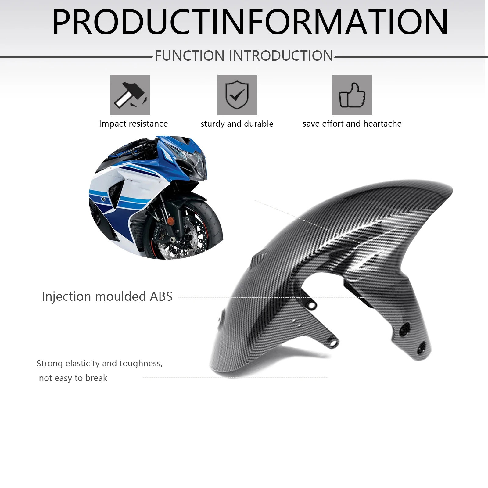 K9 Motorcycle Mudguard Front Tire Fender Fairings Accessories For SUZUKI GSXR 1000 K 9 2009-2016 GSXR 750 600 2011-2016