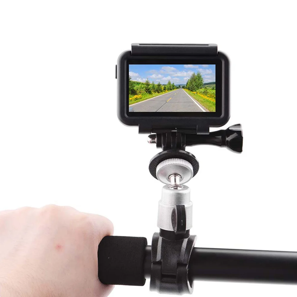 

Action Camera H Mount Sports Clip Holder 360 Degree Rotatable Stable Durable Soft Cushion Up to 30mm Bike Accessories