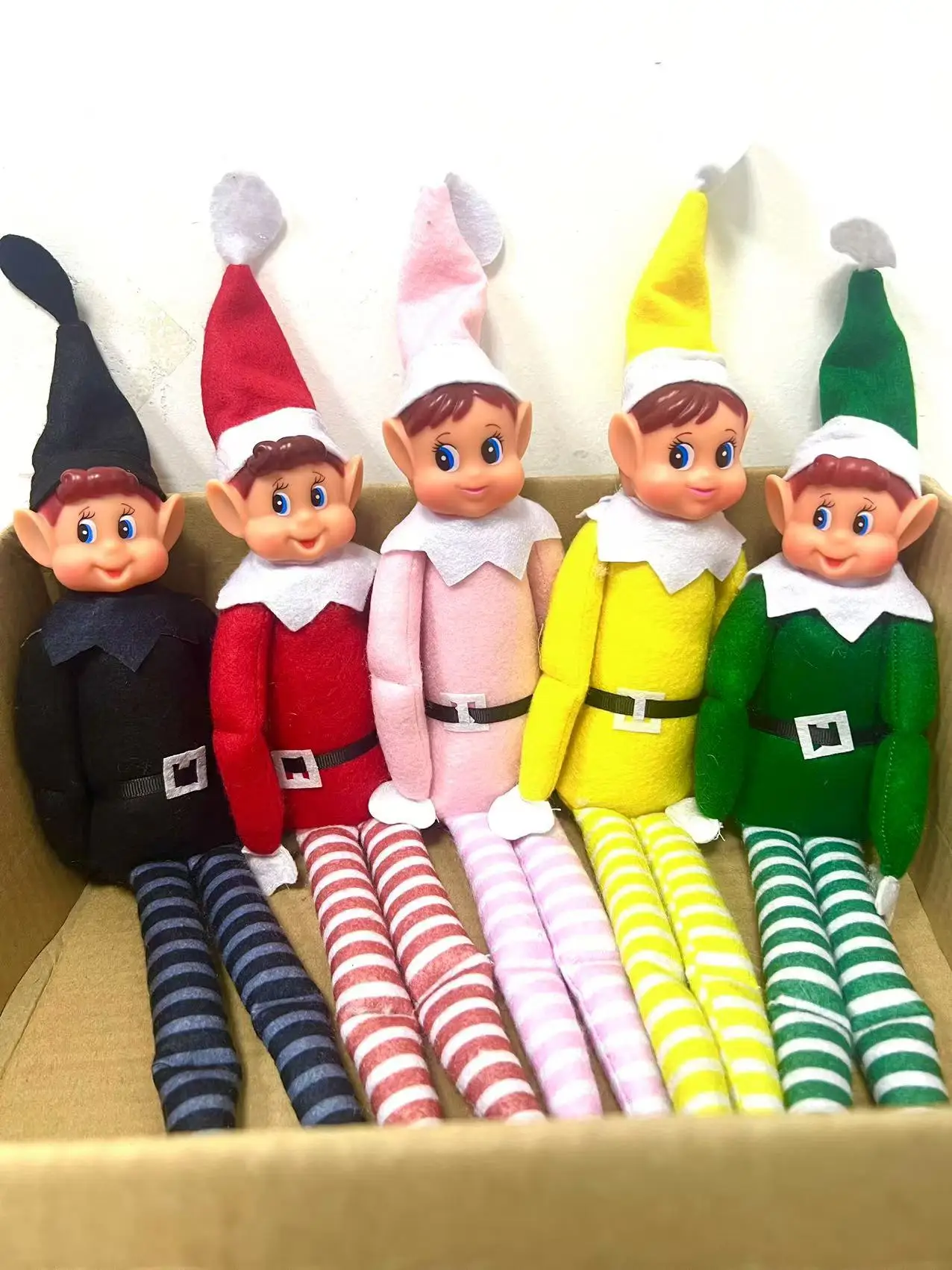 2024 Cute Multi Style Christmas Elf Doll Desk Elf Mischievous Christmas Elf Boys and Girls Christmas Decorations