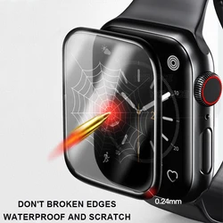 2Pcs 3D Full Glue 9H Tempered Glass Screen Protector For Apple Watch 4 5 6 SE 7 8 9 40/41MM 44MM 45MM iWatch Series 3 2 38/42MM