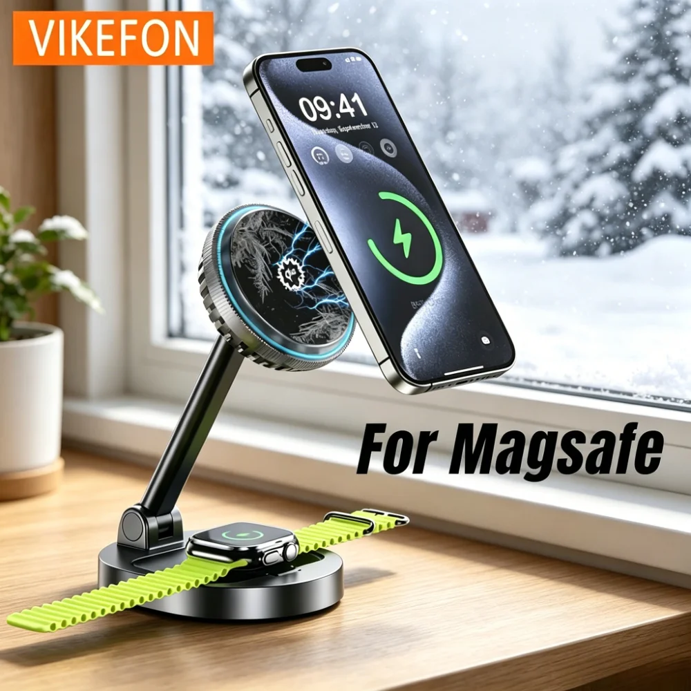 アイス冷却-3-in-1-磁気ワイヤレス充電器-magsafe-iphone-17~12-apple-watch-11-2-airpods-pro4-3-2対応-急速充電ステーション