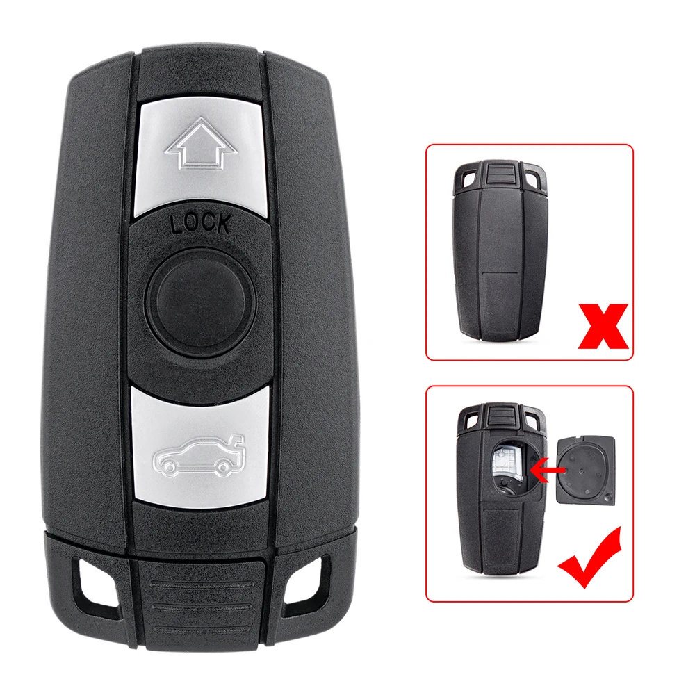 Remote Key Fob Case Shell 3 Button + Blade For BMW 1 3 5 6 7 Series X1 X5 X6 Z4 E90 E91 E93