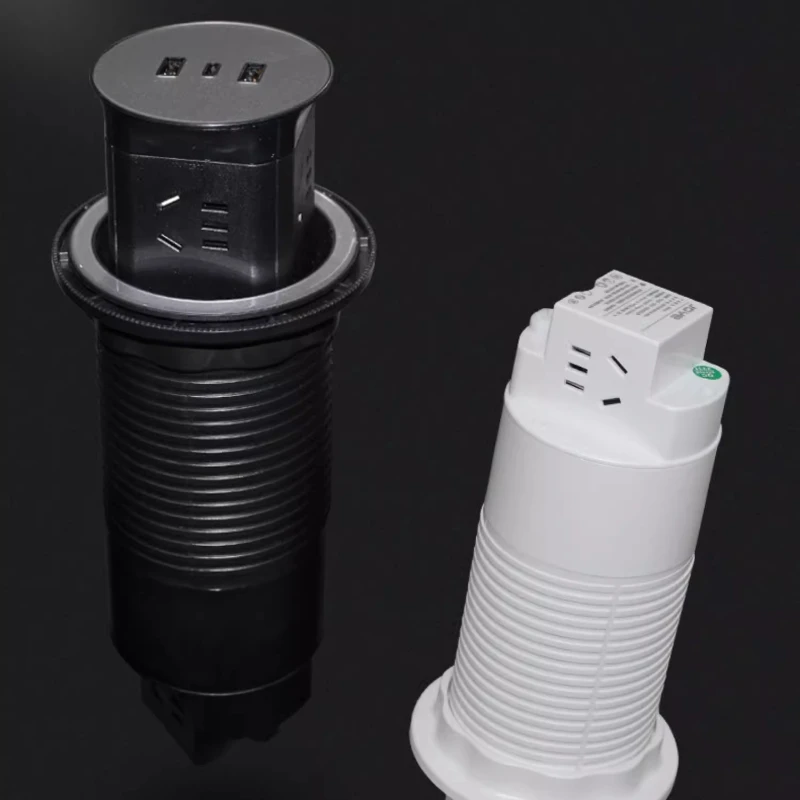 Tomada Embutida para Ilha de Cozinha com Elevação Pneumática, Tomada Oculta à Prova d'Água com Acionamento por Pressão, Tomada Livolo, Vapers, Cigarros Eletrônicos