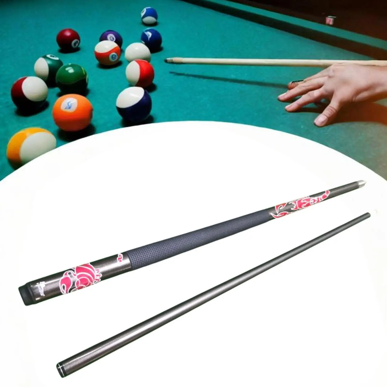 

1/2 Split Pool Cue Pool Stick Rod Versatile for Husband Gift Lightweight Easily Install Sturdy Portable Removable 58inch Long