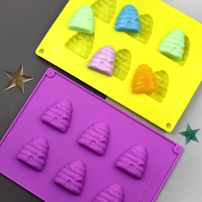 6 Even Realistic Honeycomb, Silicone Cake Mold DIY Handmade Soap Mould LD235