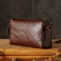 Fashionable Genuine Leather Shoulder bag For Men Casual Activity Cowhide Cell Phone Pack Full Grain Leather Cross body Sling Bag