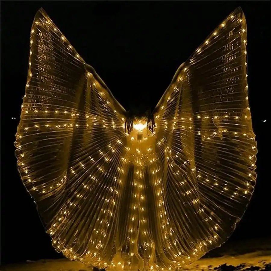 1 piece of yellow butterfly wings, performance decoration (without battery, needs to be purchased by oneself)