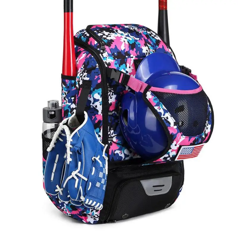 

Baseball Equipment Bag Baseball Bag Youth Waterproof Softball Bag Baseball Backpack For Bat Gloves Holder Helmets Shoes
