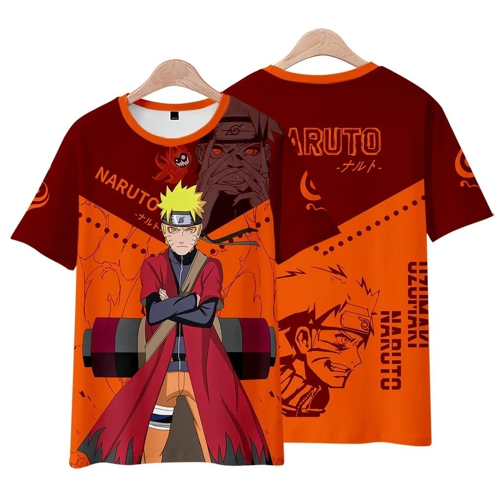 

2025-26 Summer New Naruto 3D Printed Clothing Men's Children Outdoor Clothing Boys and Girls Children T-shirt Top Short Sleeve