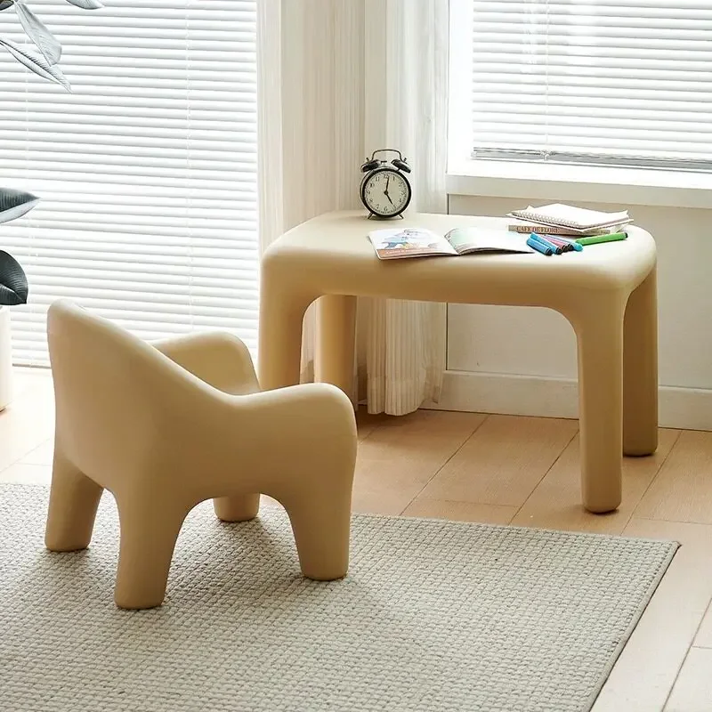 Scandinavian Baby Learning Chair Table Set Children Dopamine Study Stool Imported High Quality PE Plastic Outdoor Little Seat