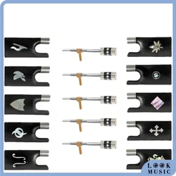 LOOK Fiddle Bow Frog Ebony Nickel Full Finished Frogs Violin Bow Frog 4/4 3/4 Fiddle Bow Frog Violinist Replacement Luthier Tool