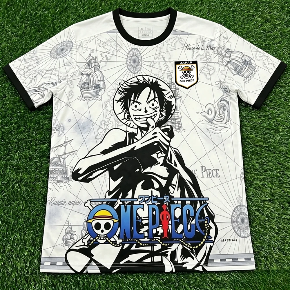 One Piece Luffy Japanese Anime Men Football Sports Jersey Cosplay Loose T-Shirt Adult Breathable Quick-Drying Sport 3d Top