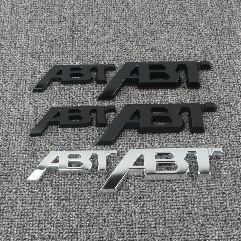 ABT-Style Gloss Black Rear Trunk Emblem - 1PCS Adhesive Badge Compatible with Audi A3/A4/A5/A6/A7/A8 & Q2/Q3/Q5/Q7 Models view 3