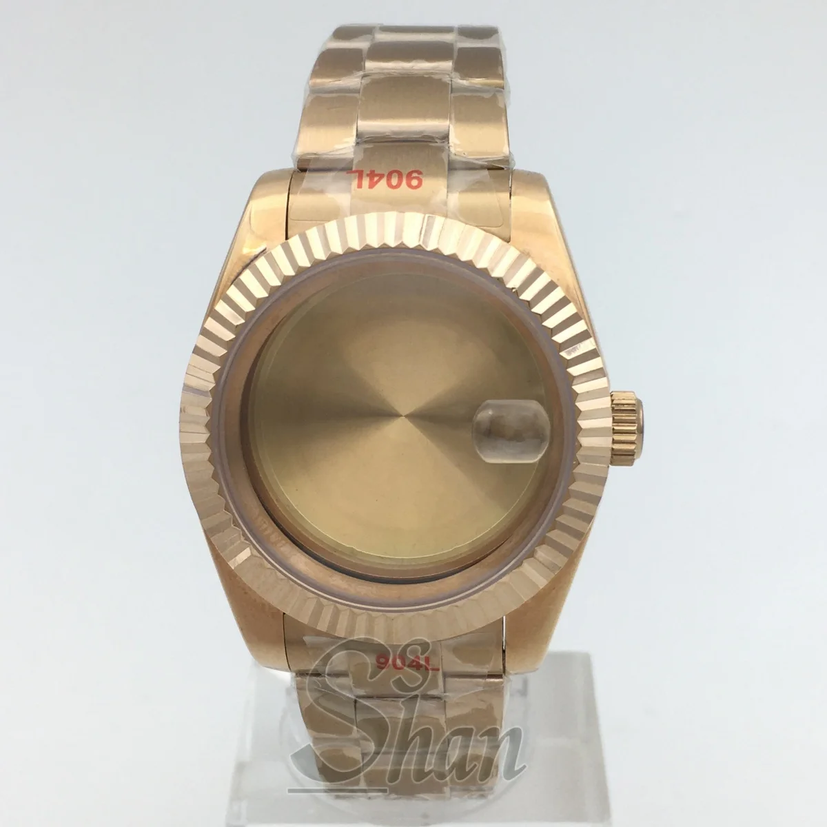 Caja de lujo para hombre de 36mm/39mm, correa de acero inoxidable, parte superior de cristal de zafiro adecuada para movimiento NH34 NH35 NH36 ETA2824 2836 PT5000