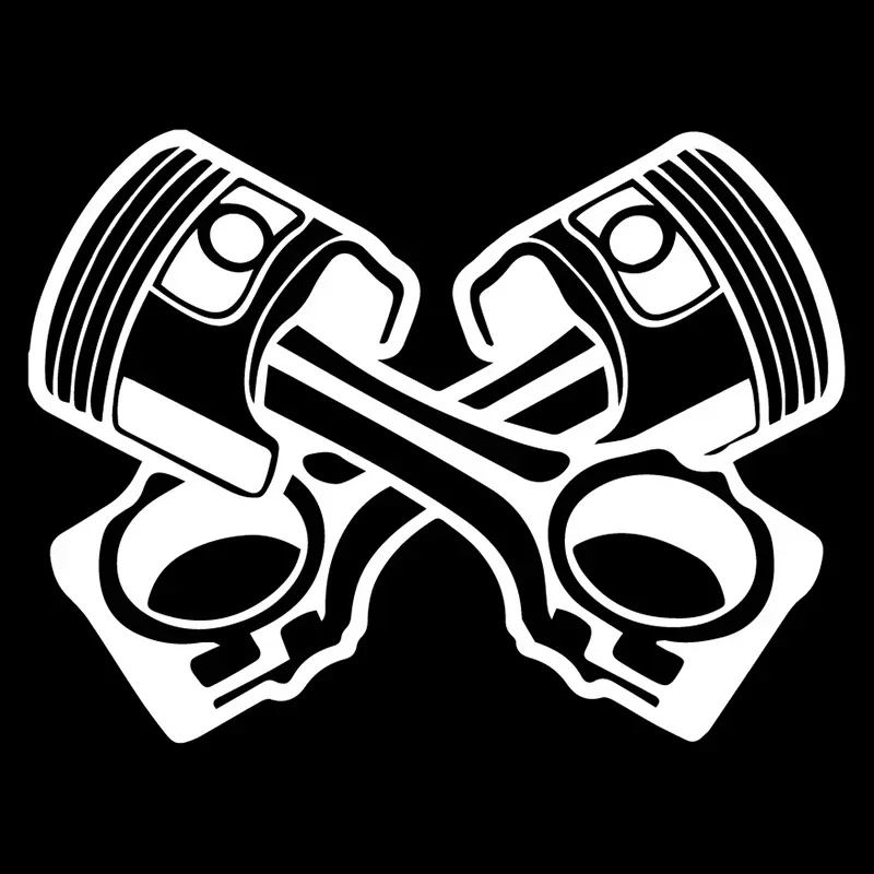 Engine Piston Pattern Car Stickers Sunscreen Waterproof Motorcycle Vinyl Decals