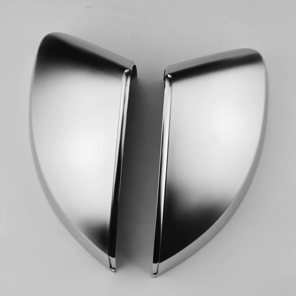 2PC Chrome Brushed Side Mirror Caps for Audi A3 S3 8V Aluminum 2013-2020 Silver Matte Replacement Covers