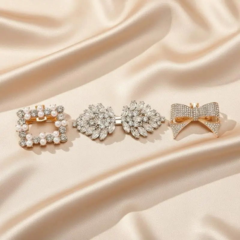 1Pcs Elegant Crystal Shoe Clip Glitter Shoe Buckle Women Fashion Accessories for High Heel Wedding Shoes