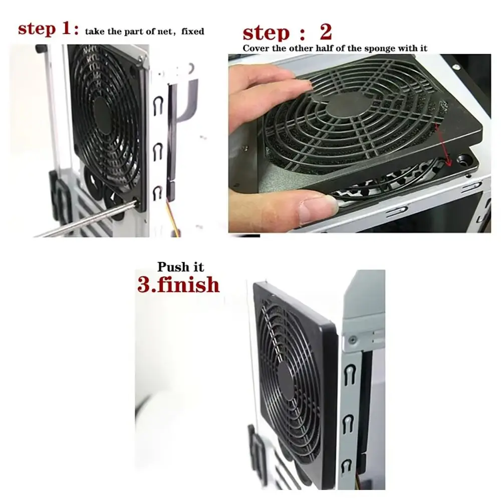 4Pcs Guard Grill Protector PC Computer Fan Filter 40/50/60/80/90/120mm Cleaning Case Fan Dust Filter ABS Case 3in1 image 6